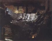 George Bellows Excavation at Night oil painting on canvas